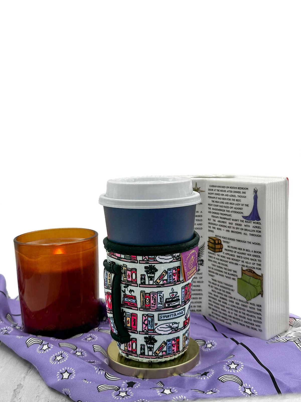 Romance Bookshelf Drink Sleeve: Medium