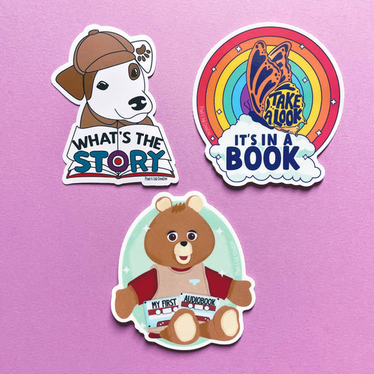 Teddy Ruxpin Audiobook Sticker | Pop Culture | Bookish Gift