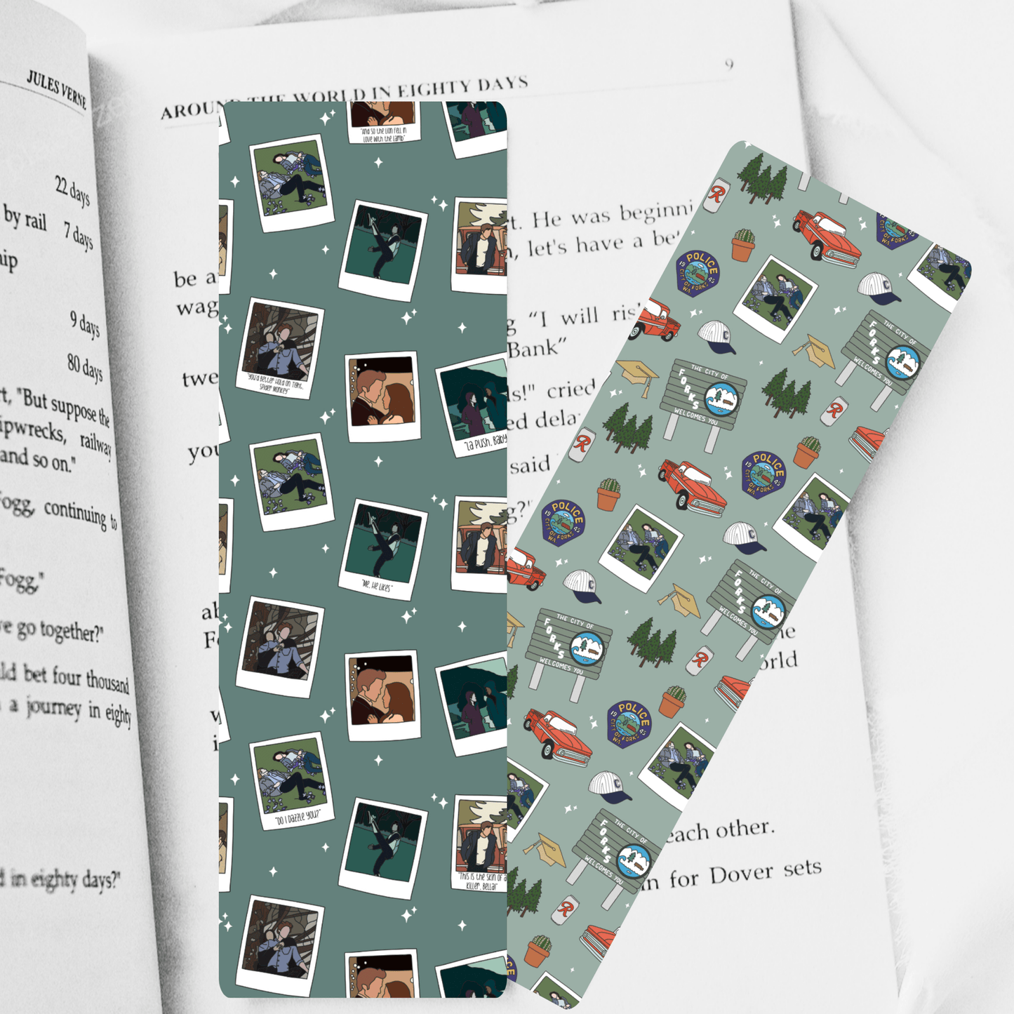 Twilight Inspired Symbols Dual-Sided Cardstock Bookmark: Add Lamination