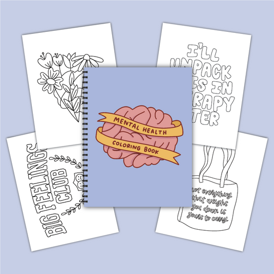 Mental Health Coloring Book | Simple Adult Coloring Book: Right-Handed (Most Common)