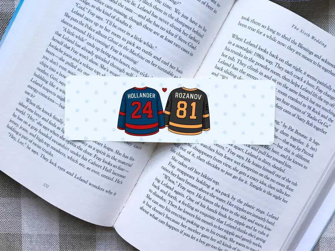 Heated Rivalry Hockey Jersey Bookmark