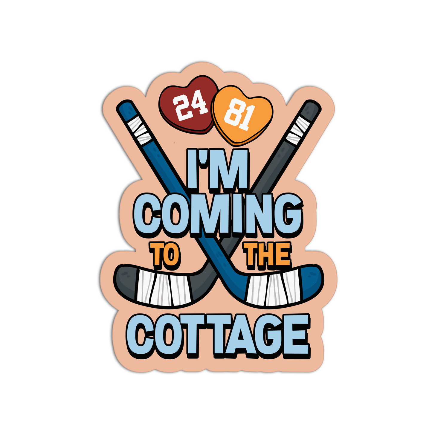 Heated Rivalry "Cottage" Textured Stickers