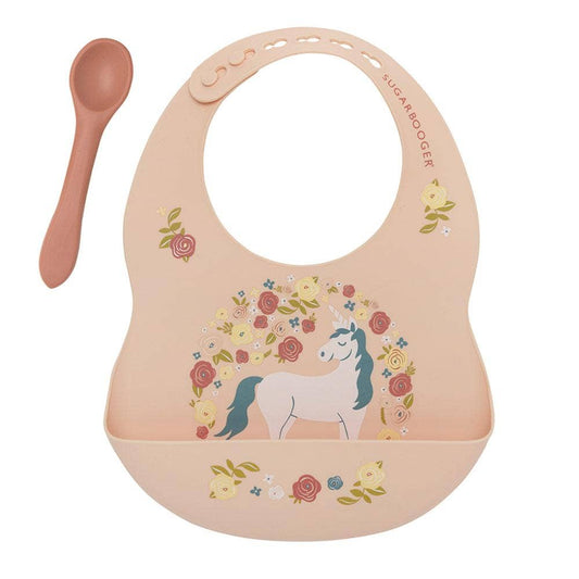 Fresh & Messy
Silicone Bib & Spoon Set | Unicorn