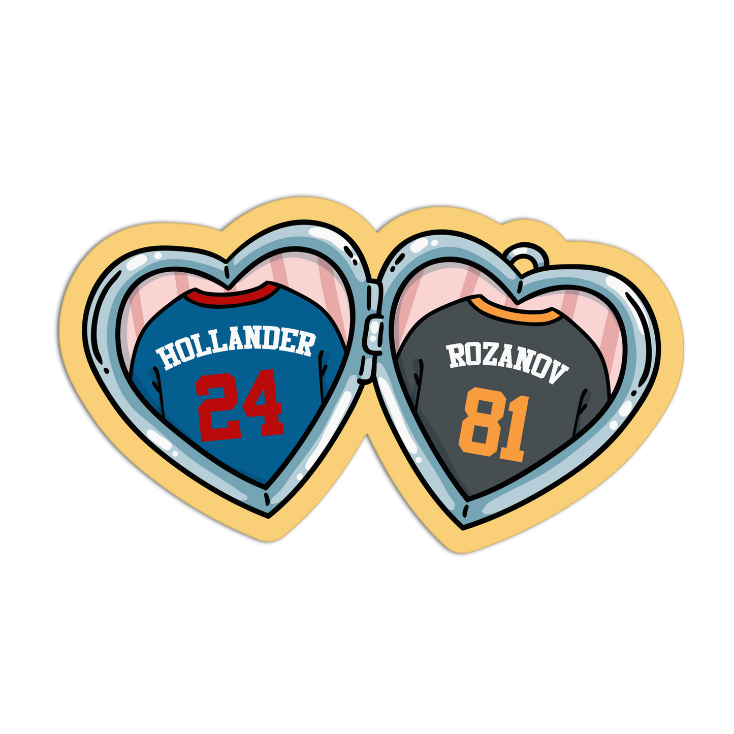 Heated Rivalry "Locket" Textured Stickers