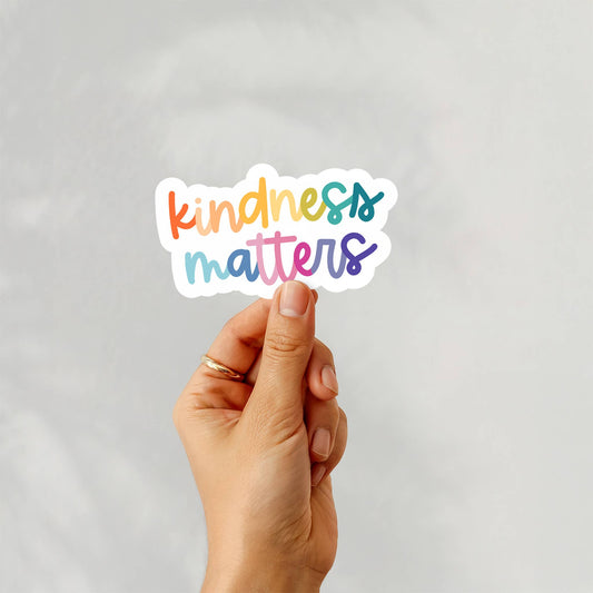Kindness Matters Sticker, Multicolored, Positivity Kids