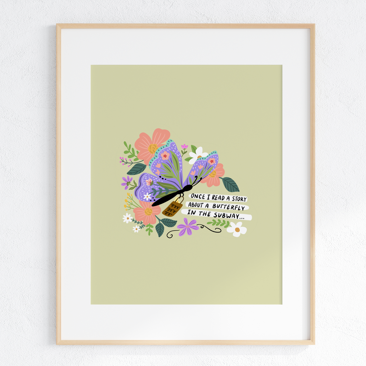 You've Got Mail Butterfly - Bookish Art Print : Small