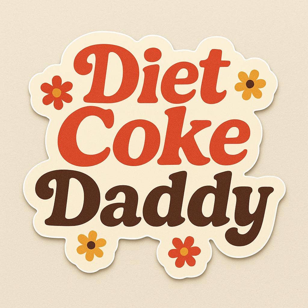 Diet Coke Daddy Vinyl Sticker - Waterproof Matte F