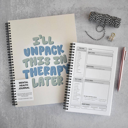 I'll Unpack This In Therapy Mental Health Journal: Small (5.5x8.5")