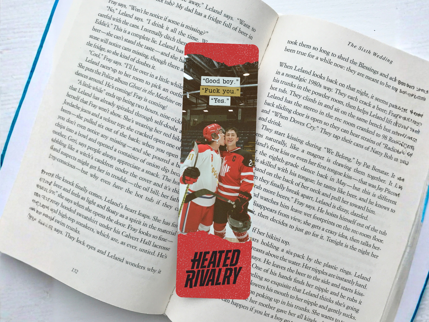 Heated Rivalry Hockey Bookmark