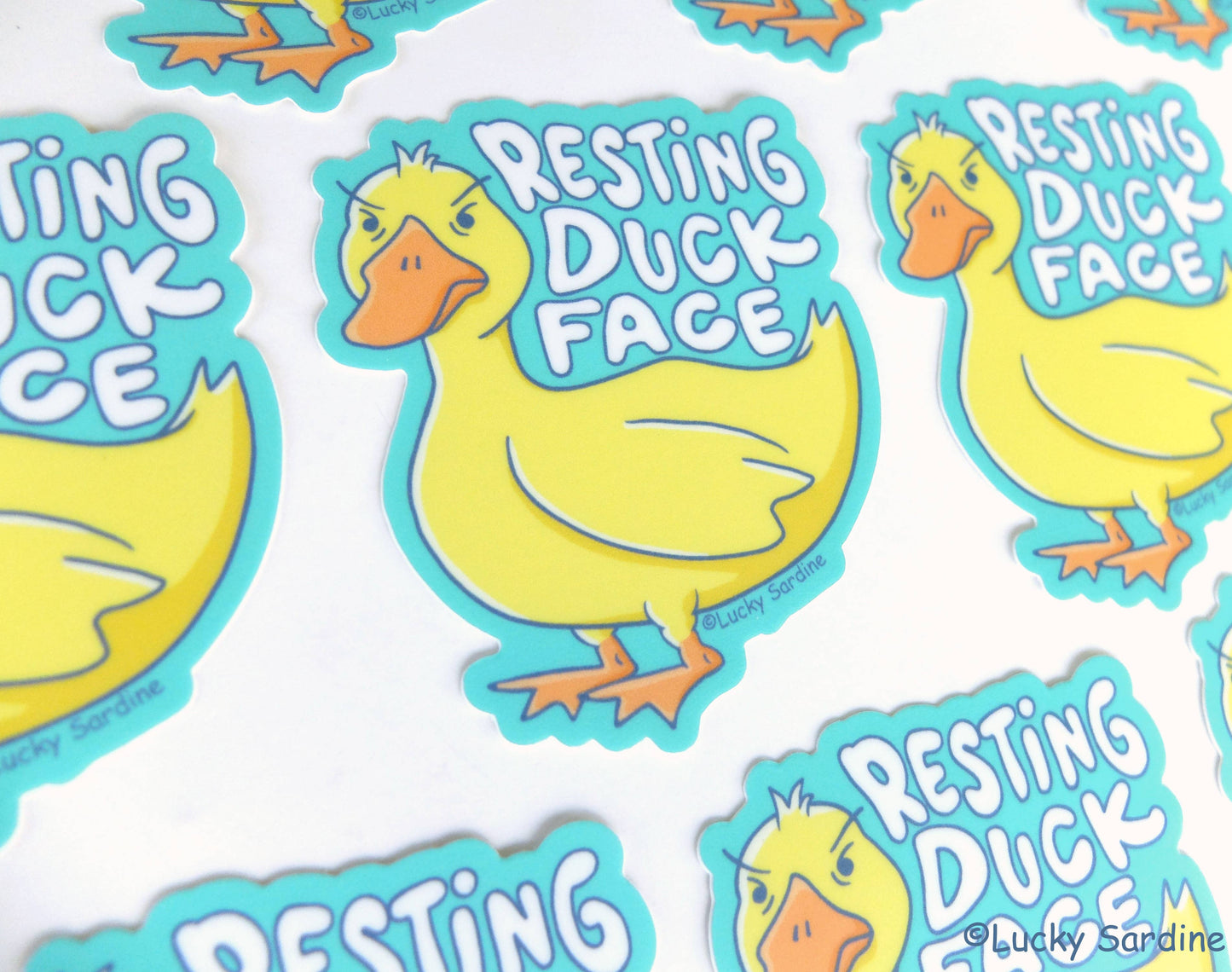 Resting Duck Face, Funny Duck Vinyl Sticker