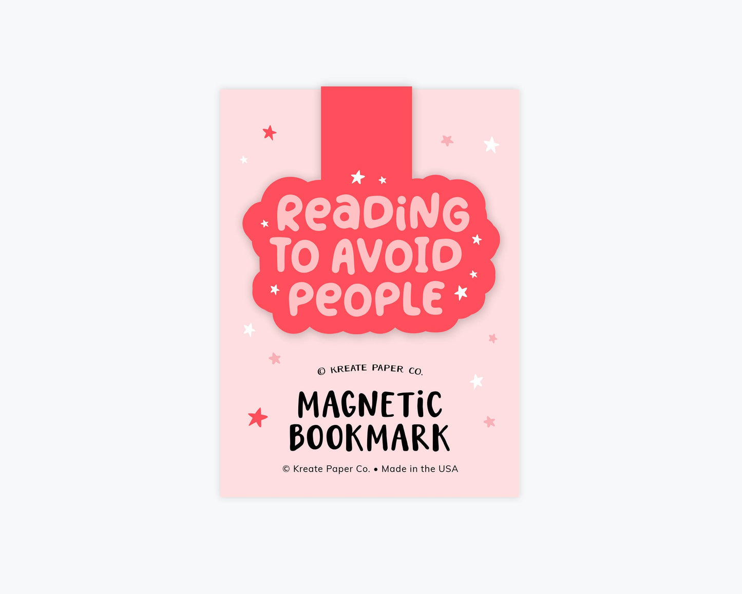 Magnetic Bookmark, Funny Bookmarks, Introverts and Bookworms: Clear Cello Sleeve