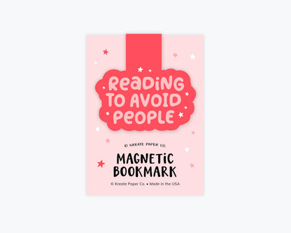 Magnetic Bookmark, Funny Bookmarks, Introverts and Bookworms: Clear Cello Sleeve