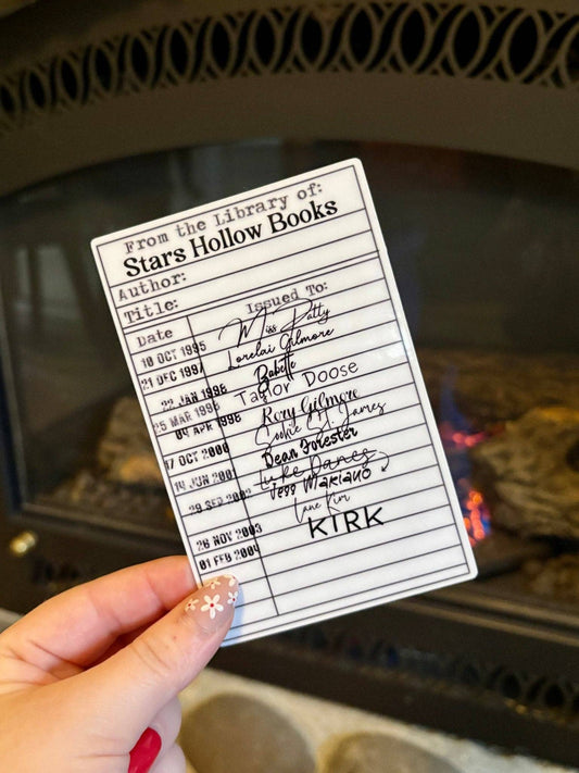Gilmore Girls Inspired Library Borrow Card Bookmark: No Tassel