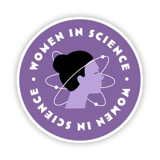 Women in Science Sticker: Dark purple