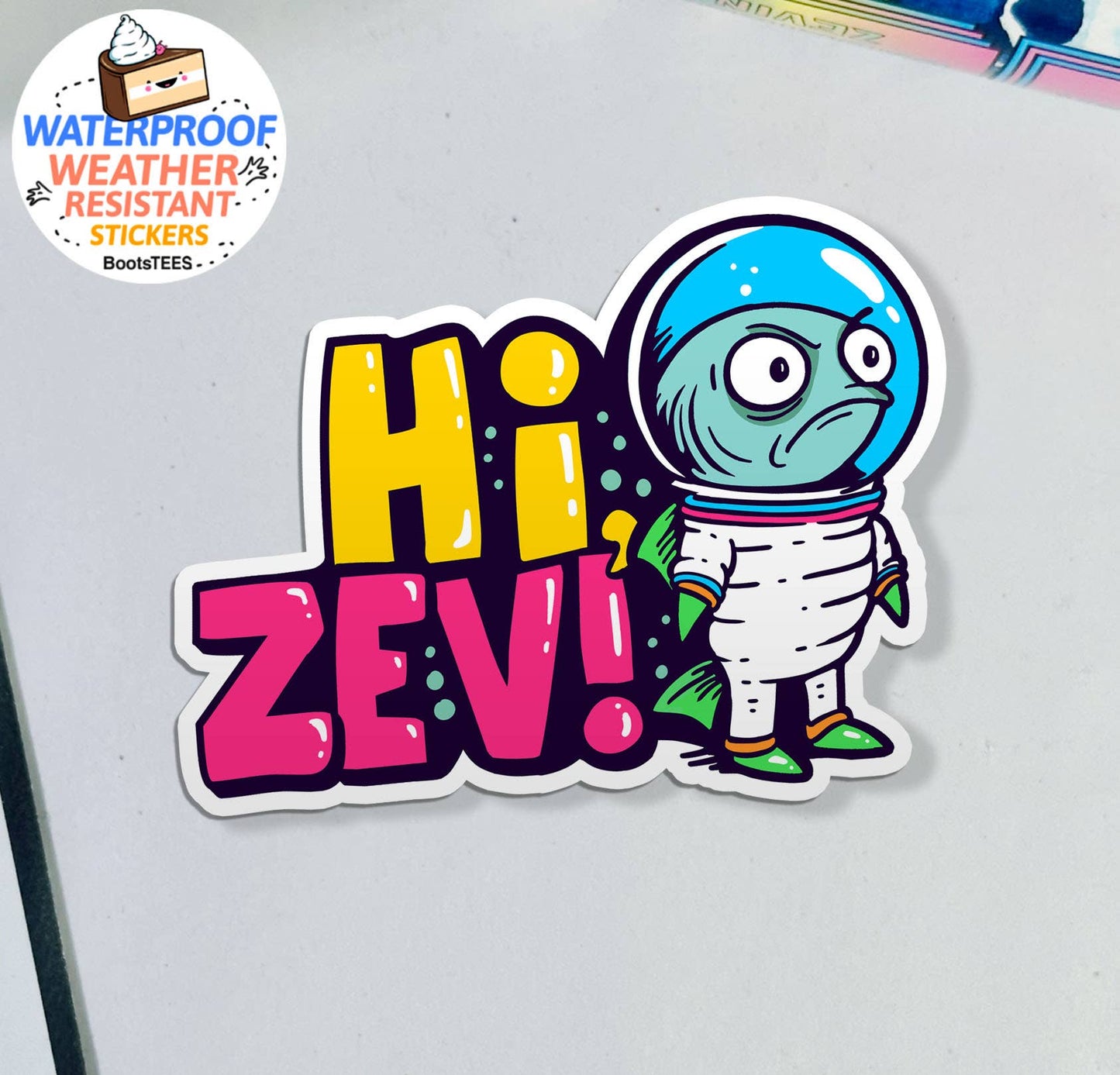 Dungeon Crawler Carl Quote Stickers 3" Hi Zev, Samantha, DCC: Hi Zev Stickers