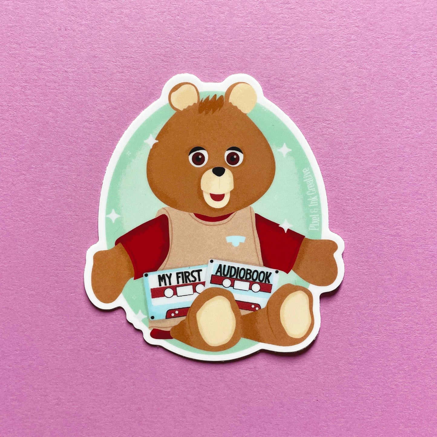 Teddy Ruxpin Audiobook Sticker | Pop Culture | Bookish Gift