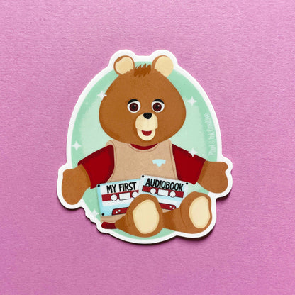 Teddy Ruxpin Audiobook Sticker | Pop Culture | Bookish Gift