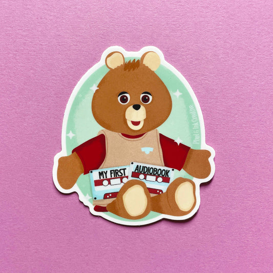 Teddy Ruxpin Audiobook Sticker | Pop Culture | Bookish Gift