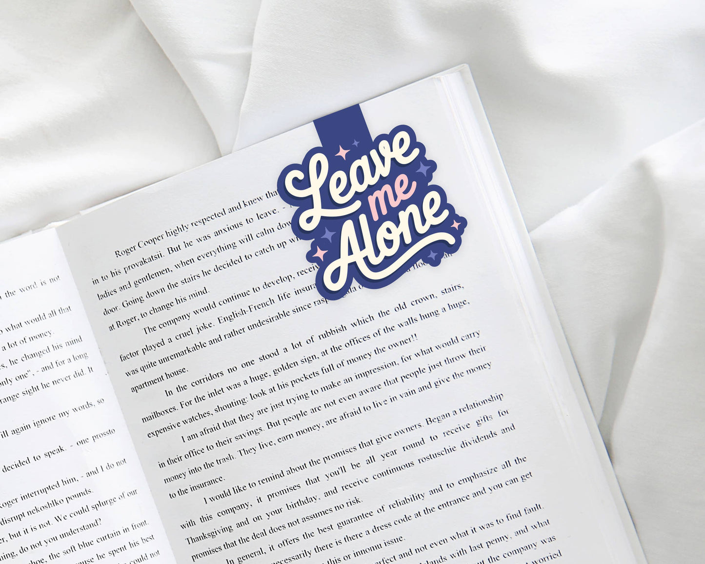 Magnetic Bookmarks, Antisocial Reading - Leave Me Alone: Clear Cello Sleeve