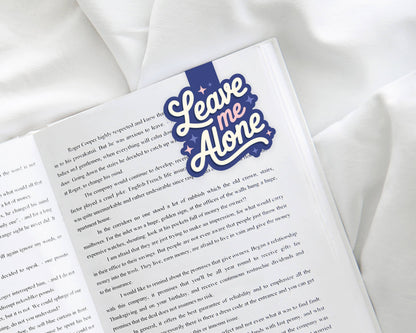 Magnetic Bookmarks, Antisocial Reading - Leave Me Alone: Clear Cello Sleeve