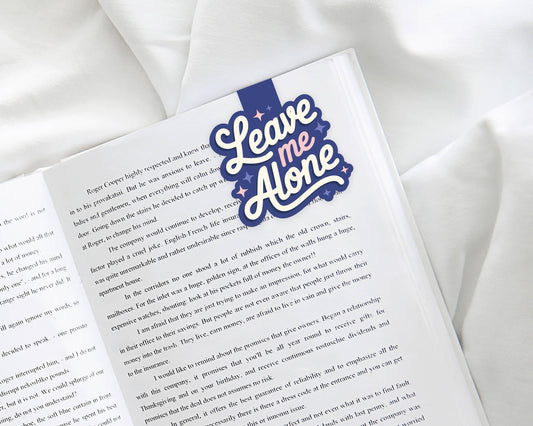 Magnetic Bookmarks, Antisocial Reading - Leave Me Alone: Clear Cello Sleeve