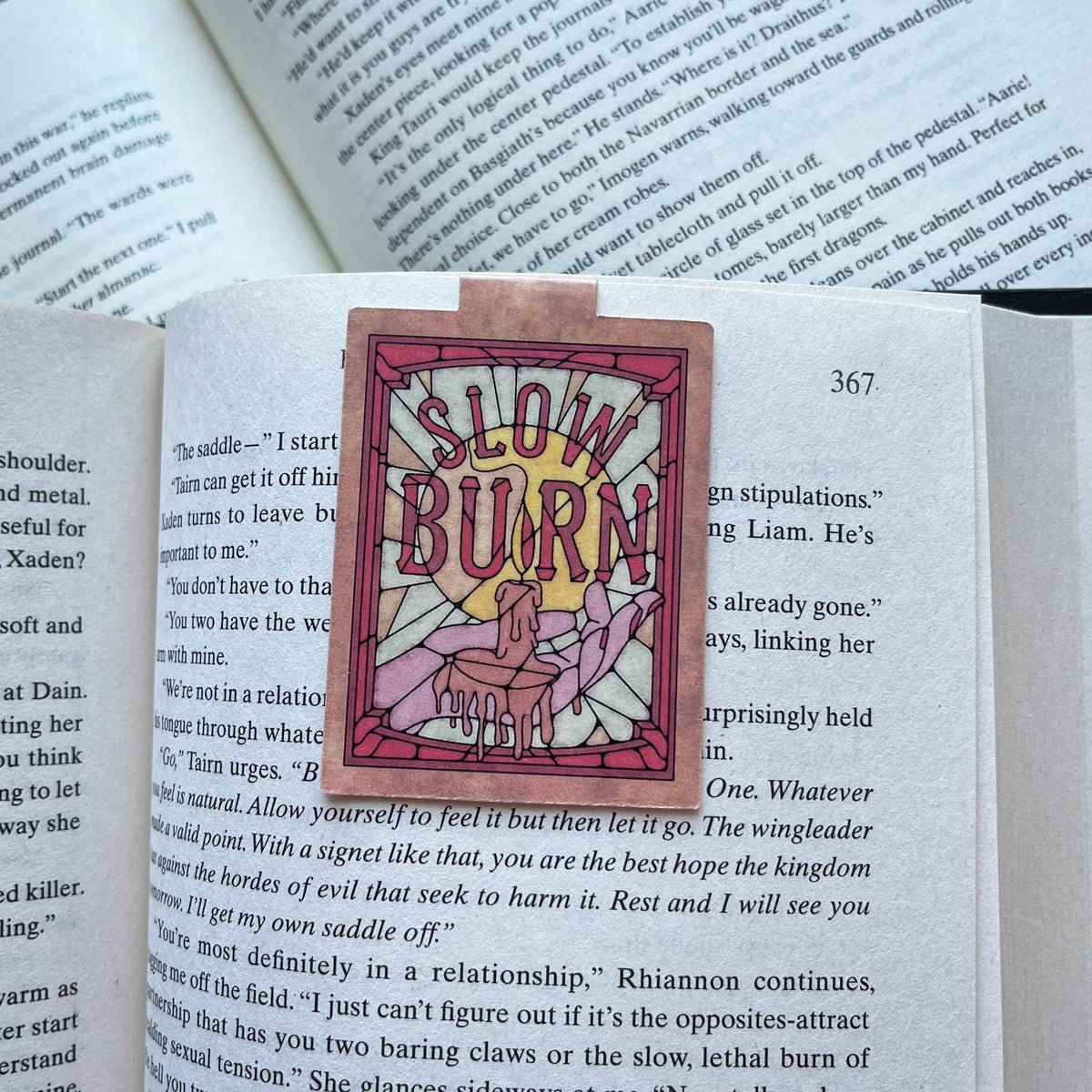 Book Tropes Slow Burn Magnetic Bookmark Book Lover Gift