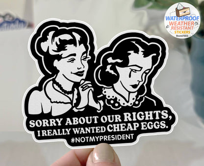 Funny Anti-Trump Sticker 3" Waterproof Political Humor Decal