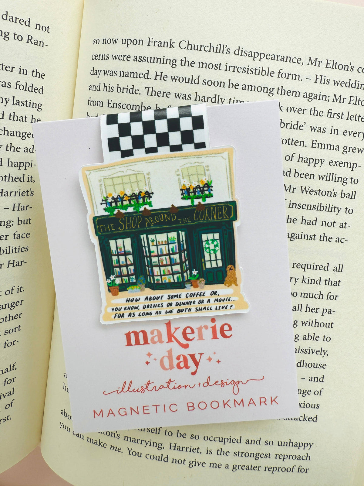 Spring Shop Around the Corner Magnetic Bookmark