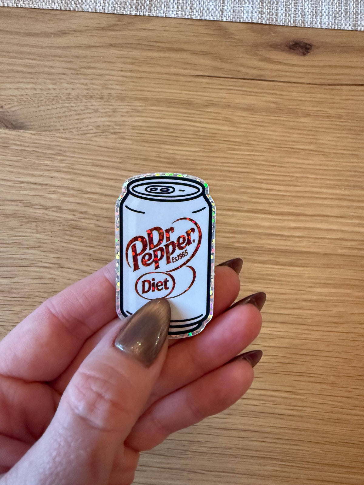 Mini Diet Dr Pepper Glitter Sticker for Water Bott