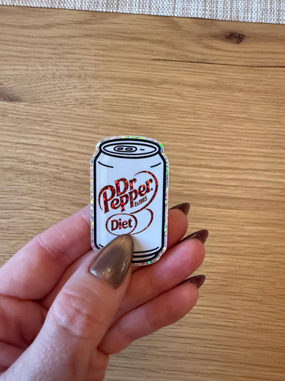 Mini Diet Dr Pepper Glitter Sticker for Water Bott