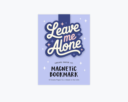 Magnetic Bookmarks, Antisocial Reading - Leave Me Alone: Clear Cello Sleeve