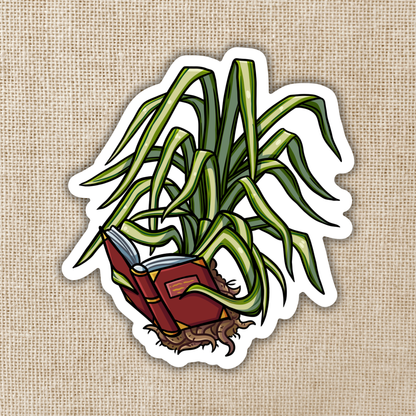 Caz the Spider Plant Sticker | The Spellshop