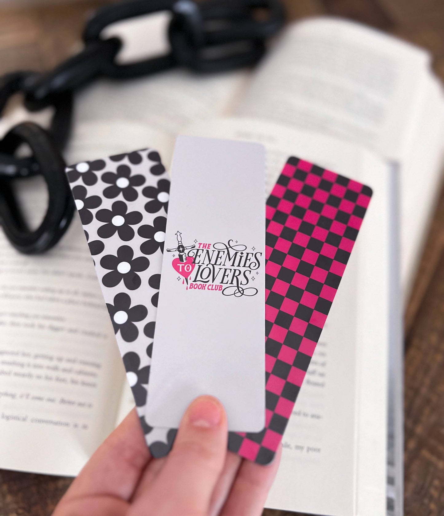 Enemies to Lovers Bookmark Set: Glossy - Laminated / Checker