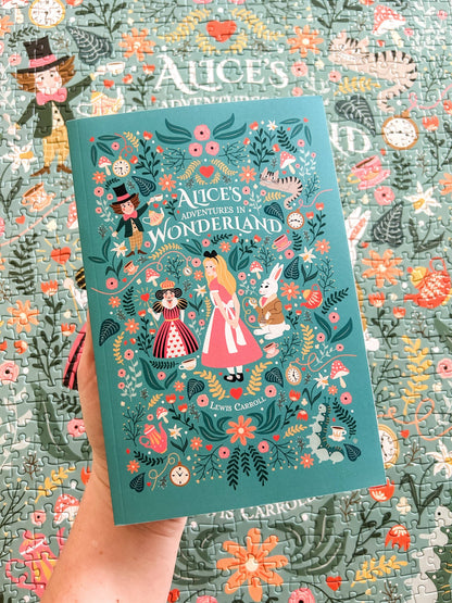NEW! ALICE'S ADVENTURES IN WONDERLAND Book Set - 500 PIECE PUZZLE BOOK SET