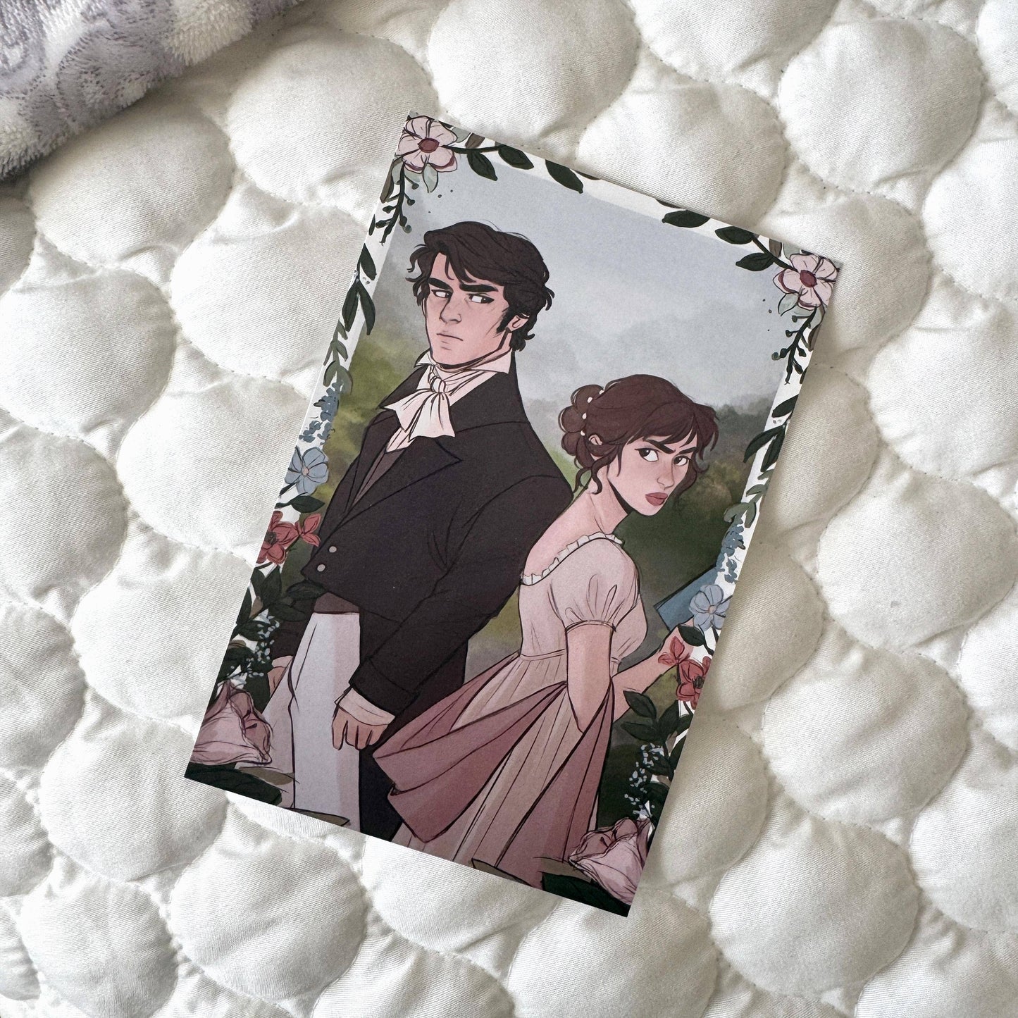 Pride and Prejudice 4x6 Art Print – Elizabeth Bennet & Mr. Darcy – Jane Austen Wall Decor