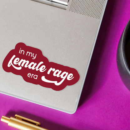 Sticker: In My Female Rage Era — Empowering Feminist Decal