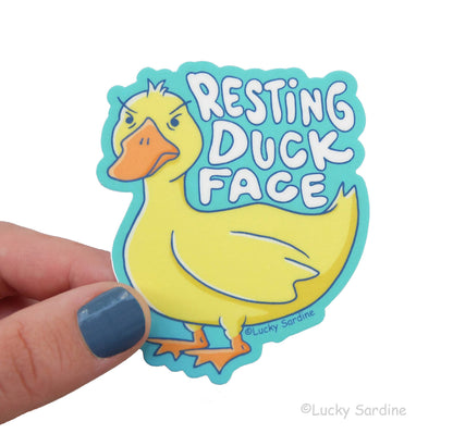 Resting Duck Face, Funny Duck Vinyl Sticker