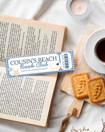 Cousin's Beach Book Club Book Mark