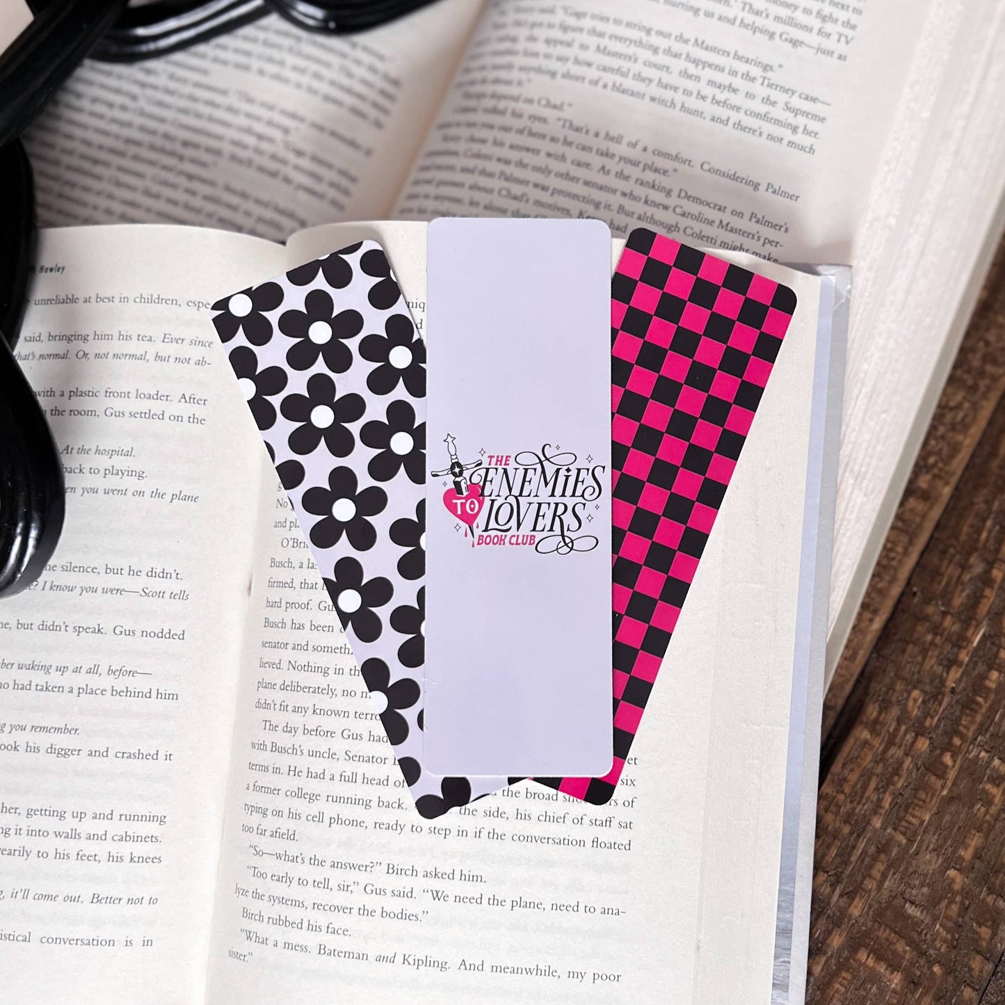 Enemies to Lovers Bookmark Set: Glossy - Laminated / Checker