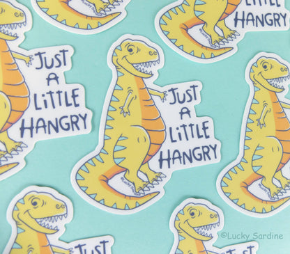 T-Rex Dinosaur, Funny Hangry Dino Vinyl Sticker