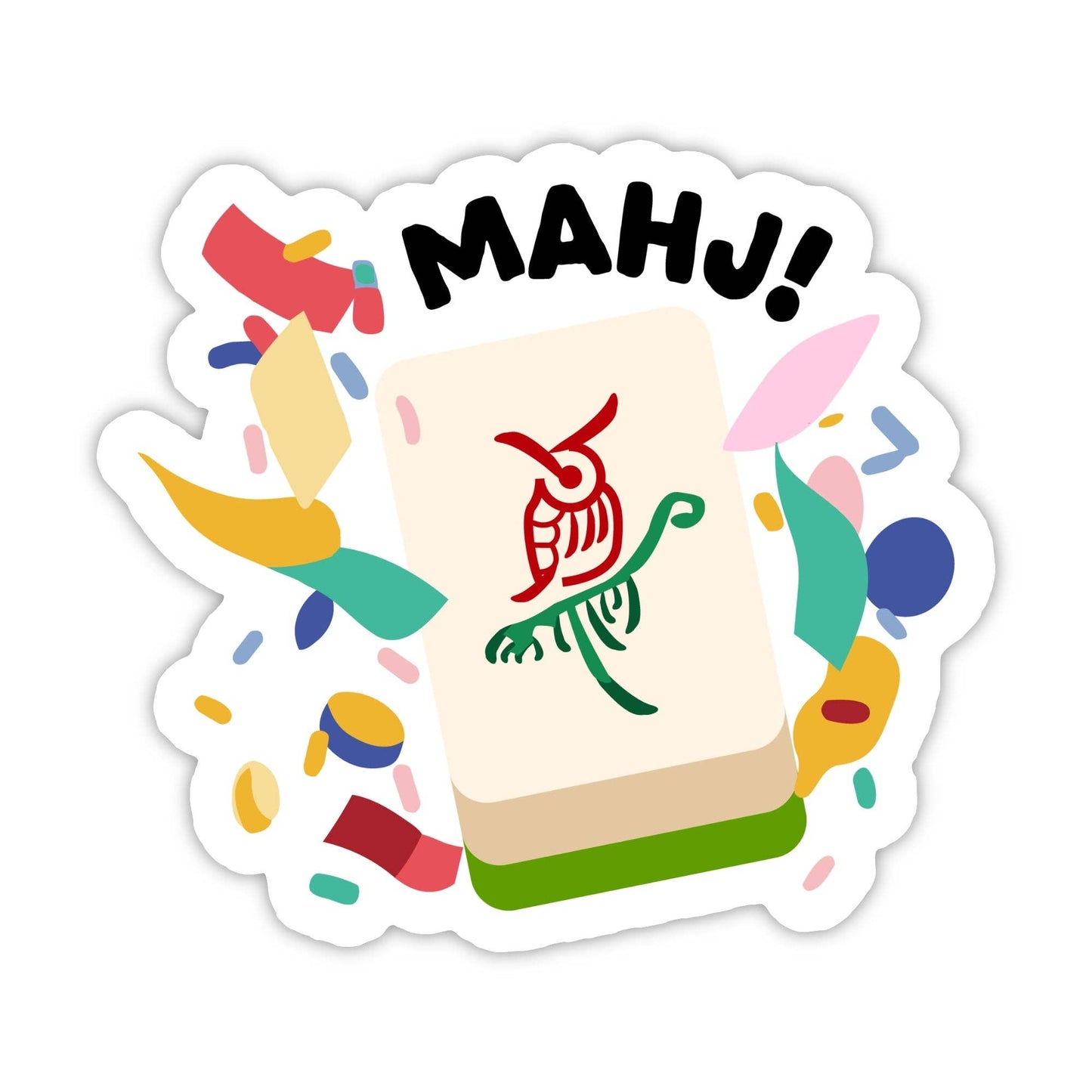 Mahj! Winner Tile Confetti Mahjong Sticker