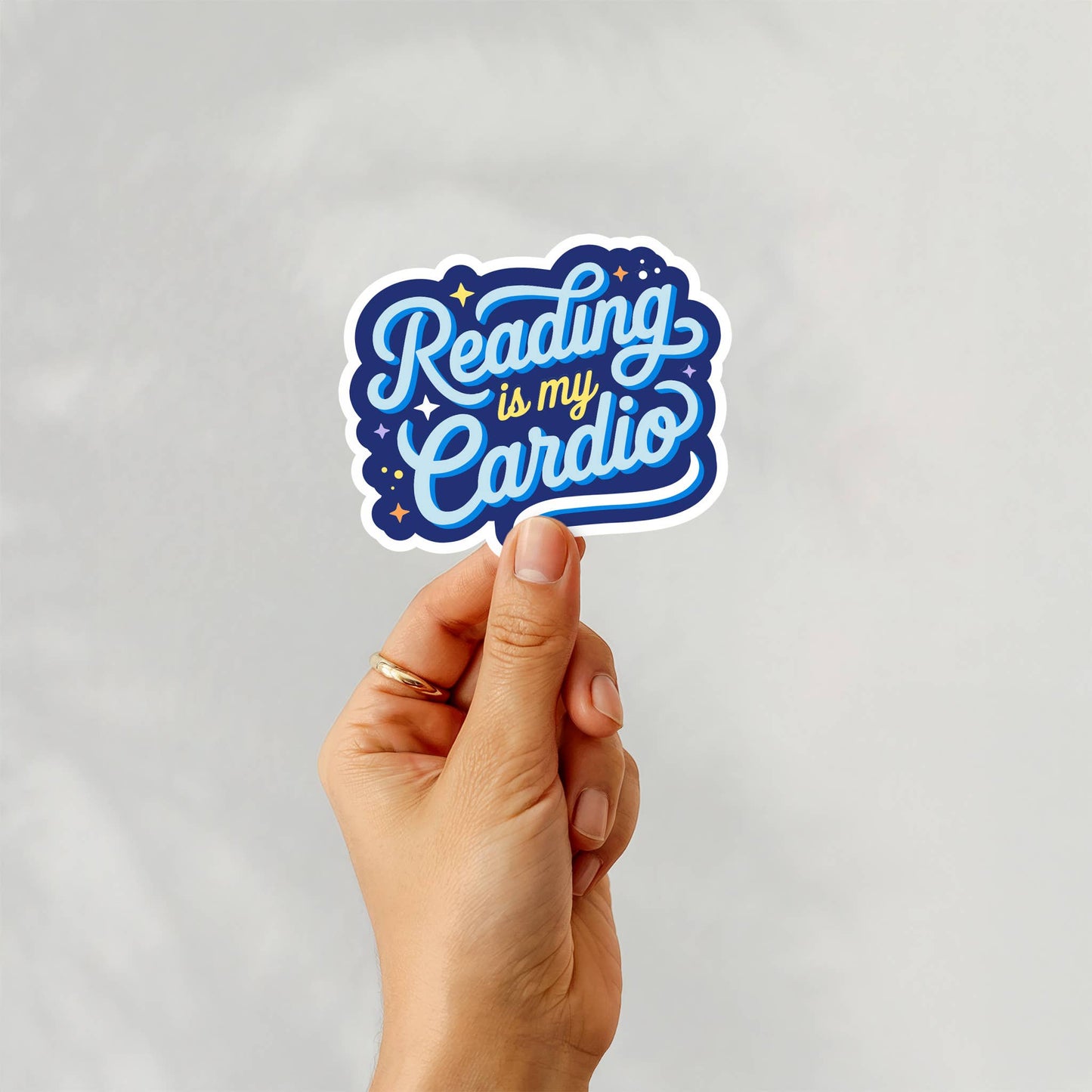Bookish Stickers, Cute Sticker - Reading is my Cardio