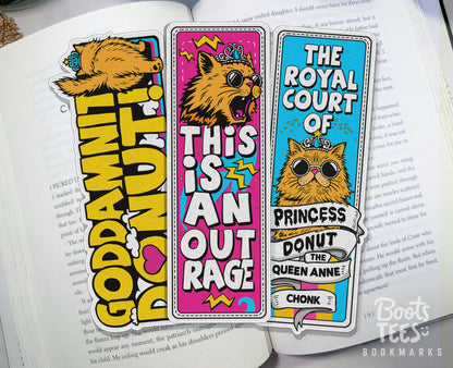 Dungeon Crawler Carl Bookmarks, 6" Princess Donut, Reading : This is an Outrage Bookmark