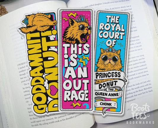 Dungeon Crawler Carl Bookmarks, 6" Princess Donut, Reading : This is an Outrage Bookmark