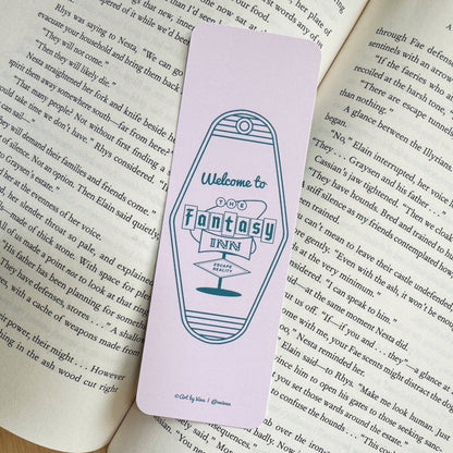 The Fantasy Inn Bookmark - Book Genre Retro Signs Collection | Bookish Motel Bookmarks