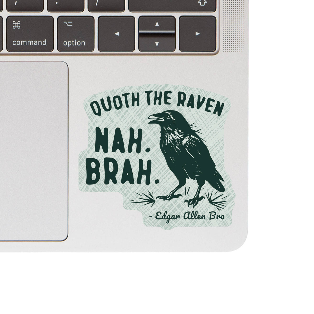 Nah Brah Raven Bird Literature High Quality Vinyl Sticker