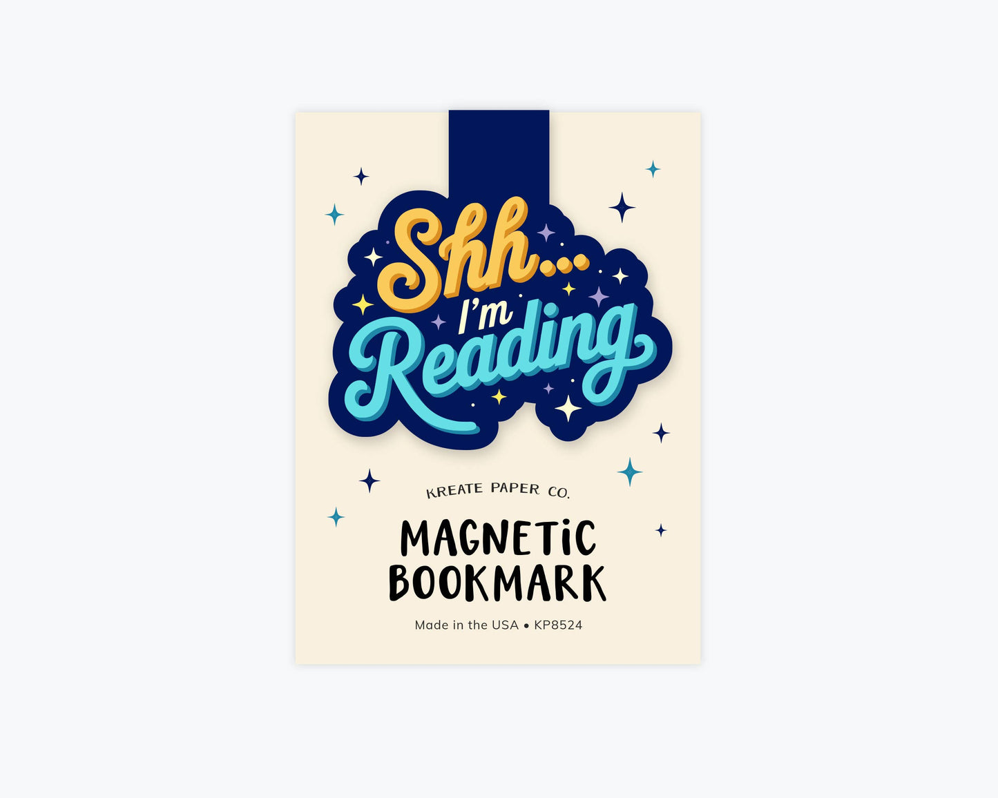 Magnetic Bookmark, Bookshop Gifts - Shh I'm Reading: Clear Cello Sleeve