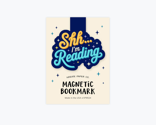 Magnetic Bookmark, Bookshop Gifts - Shh I'm Reading: Clear Cello Sleeve