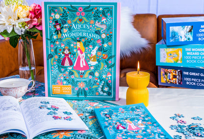 NEW! ALICE'S ADVENTURES IN WONDERLAND Book Set - 500 PIECE PUZZLE BOOK SET