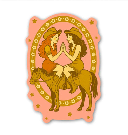 Cowgirl Lovers Vintage Sticker